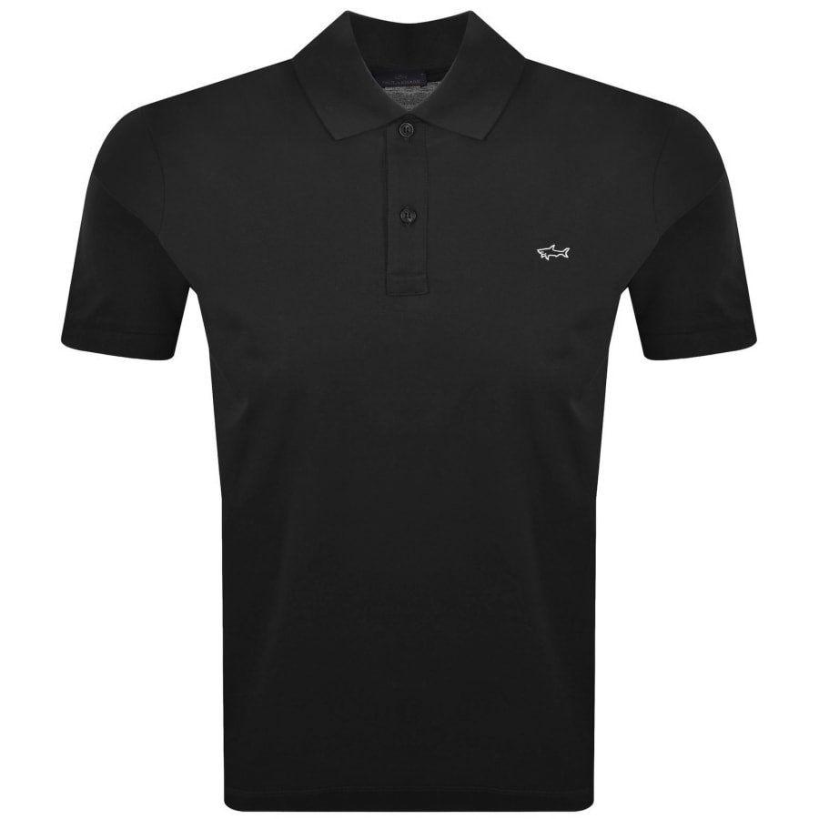 Image number 1 for Paul And Shark Logo Polo T Shirt Black