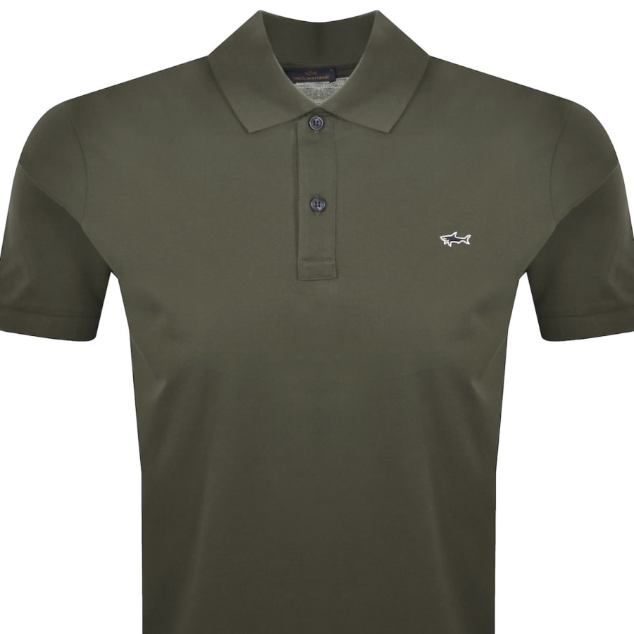 Image number 2 for Paul And Shark Logo Polo T Shirt Green