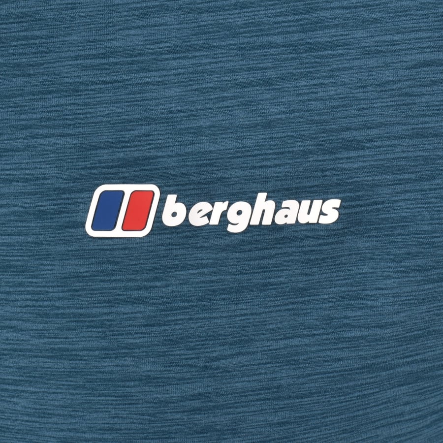Image number 3 for Berghaus Farndale Half Zip Tech T Shirt Blue