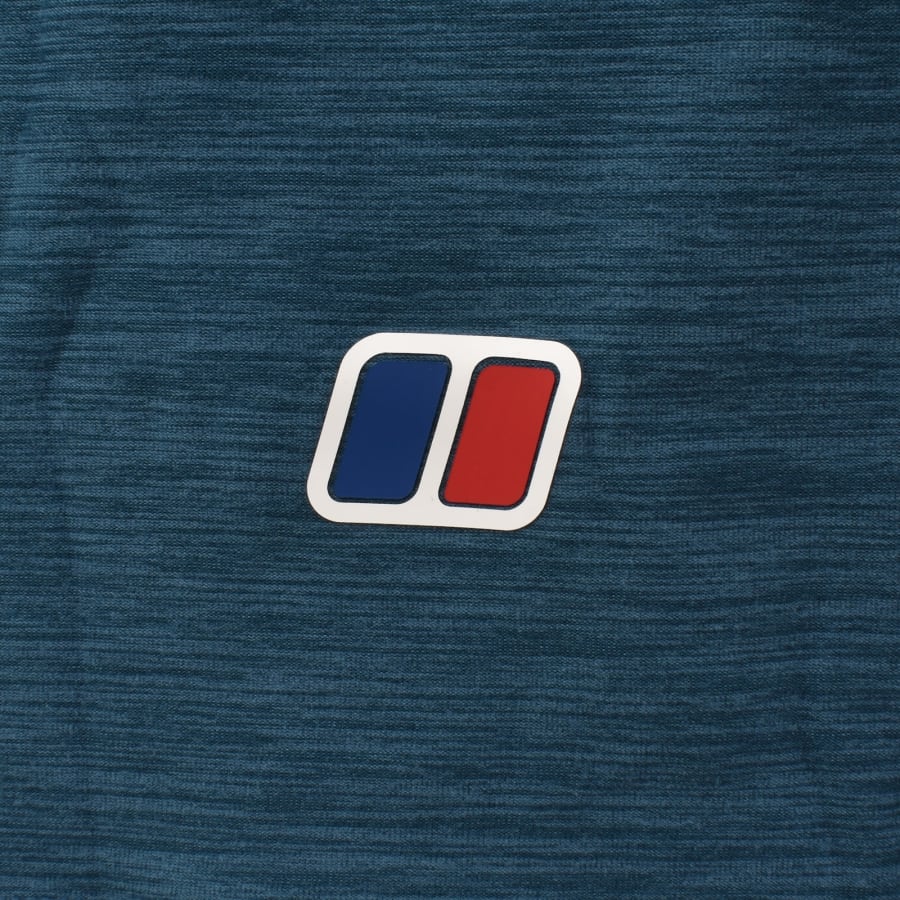 Image number 4 for Berghaus Farndale Half Zip Tech T Shirt Blue