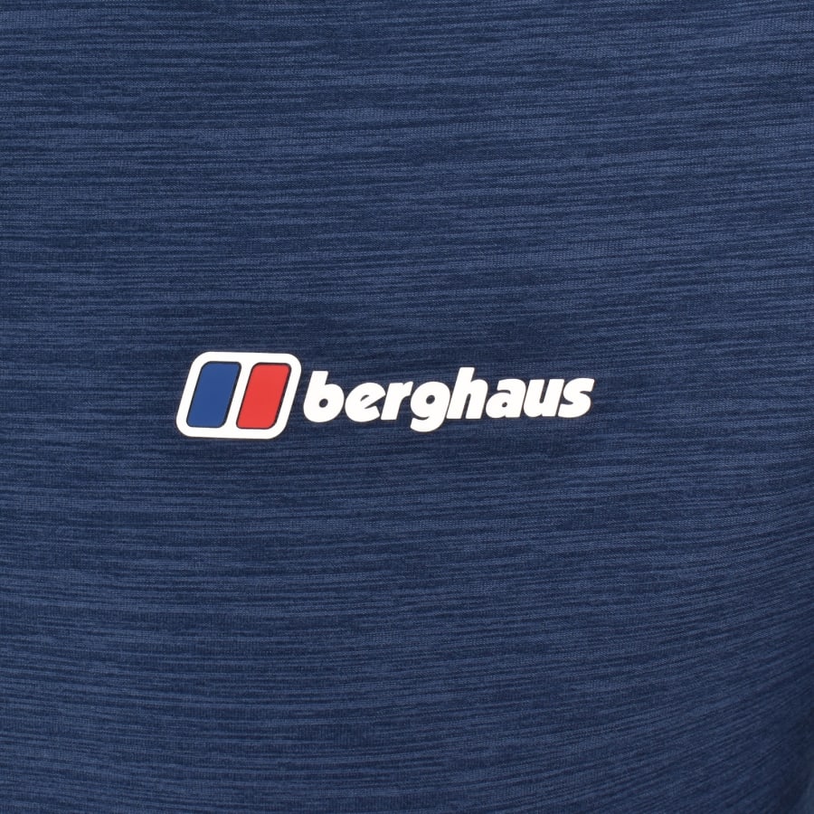 Image number 3 for Berghaus Farndale Half Zip Tech T Shirt Blue