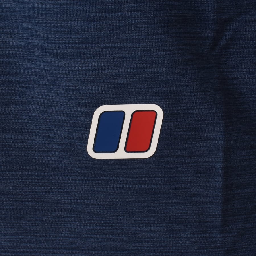 Image number 4 for Berghaus Farndale Half Zip Tech T Shirt Blue