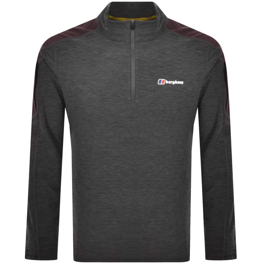 Image number 1 for Berghaus Farndale Half Zip Tech T Shirt Black