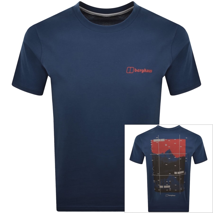 Image number 1 for Berghaus Staticscape T Shirt Dark Blue