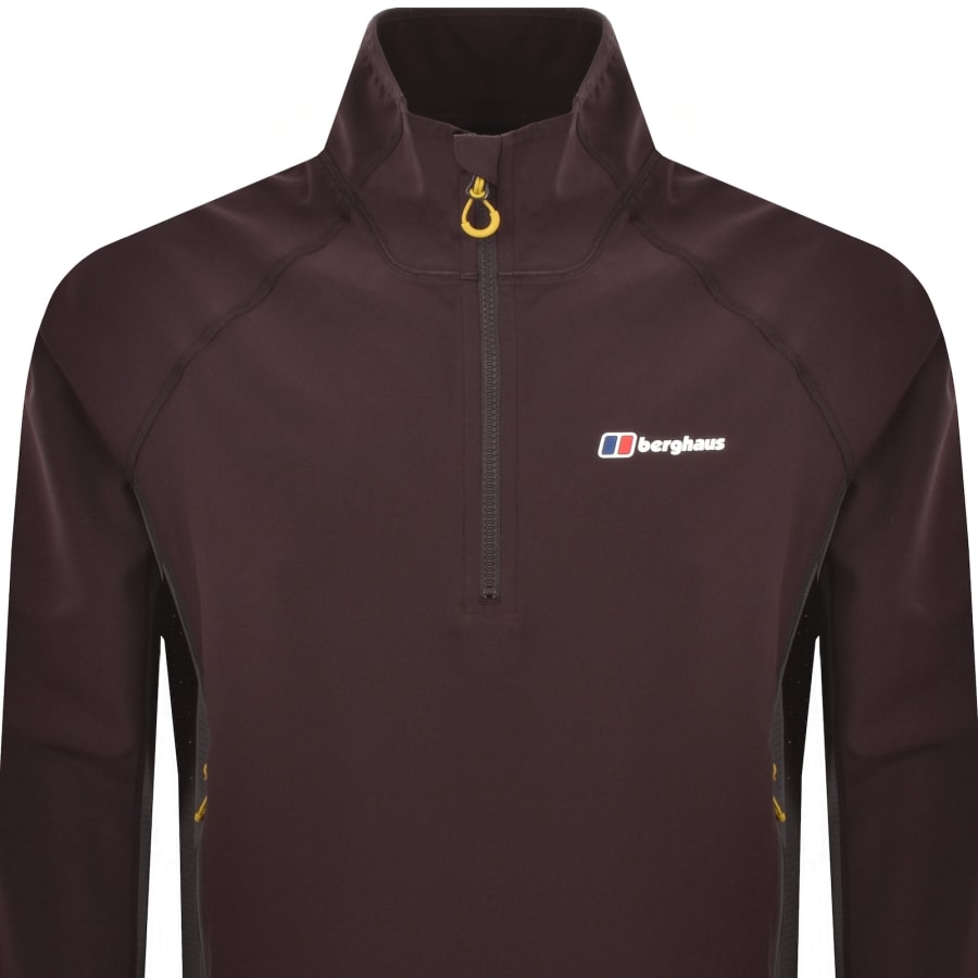 Image number 2 for Berghaus Wavertree Half Zip Jacket Dark Purple