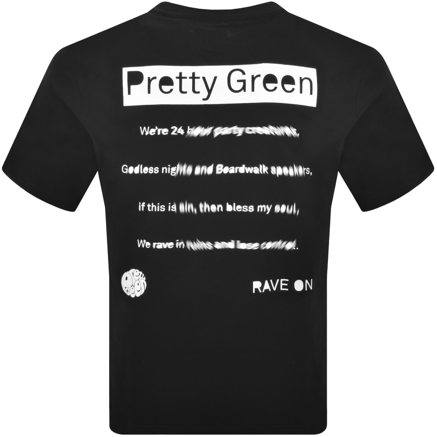 Image number 5 for Pretty Green Boardwalk T Shirt Black