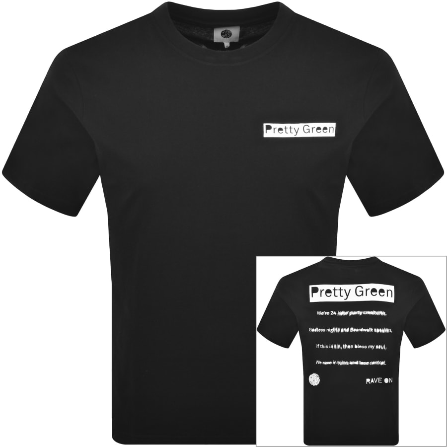 Image number 1 for Pretty Green Boardwalk T Shirt Black