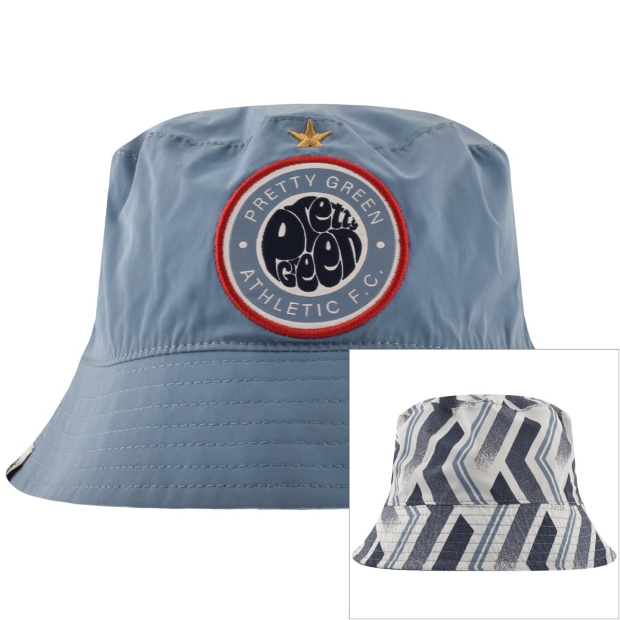 Image number 1 for Pretty Green Kingsleigh Bucket Hat Blue