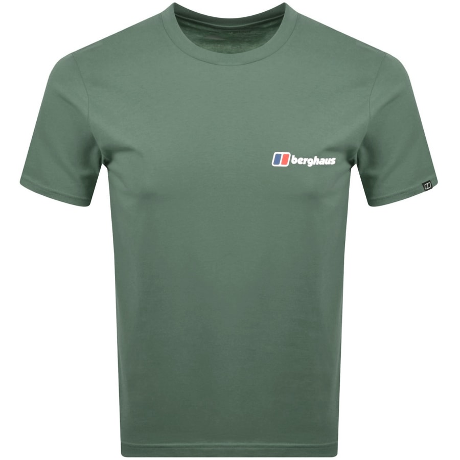 Image number 2 for Berghaus Front And Back Logo T Shirt Green