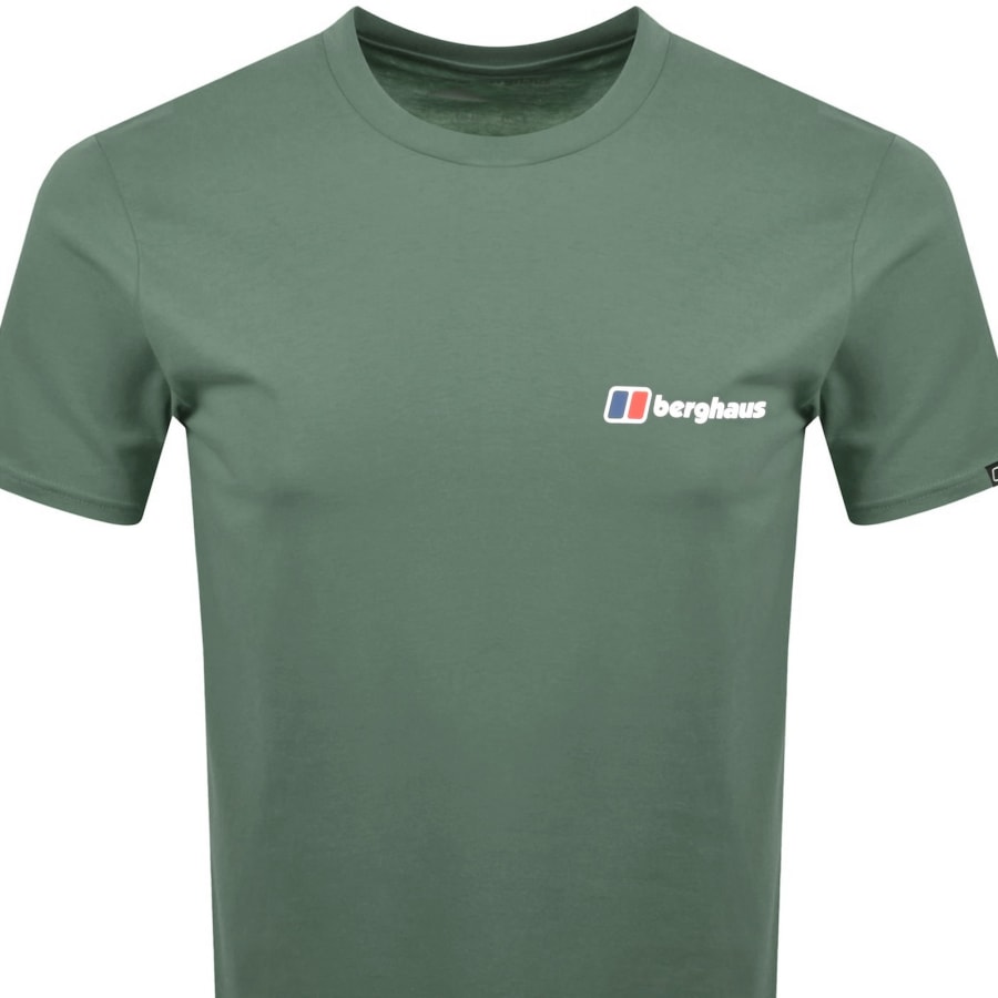 Image number 3 for Berghaus Front And Back Logo T Shirt Green