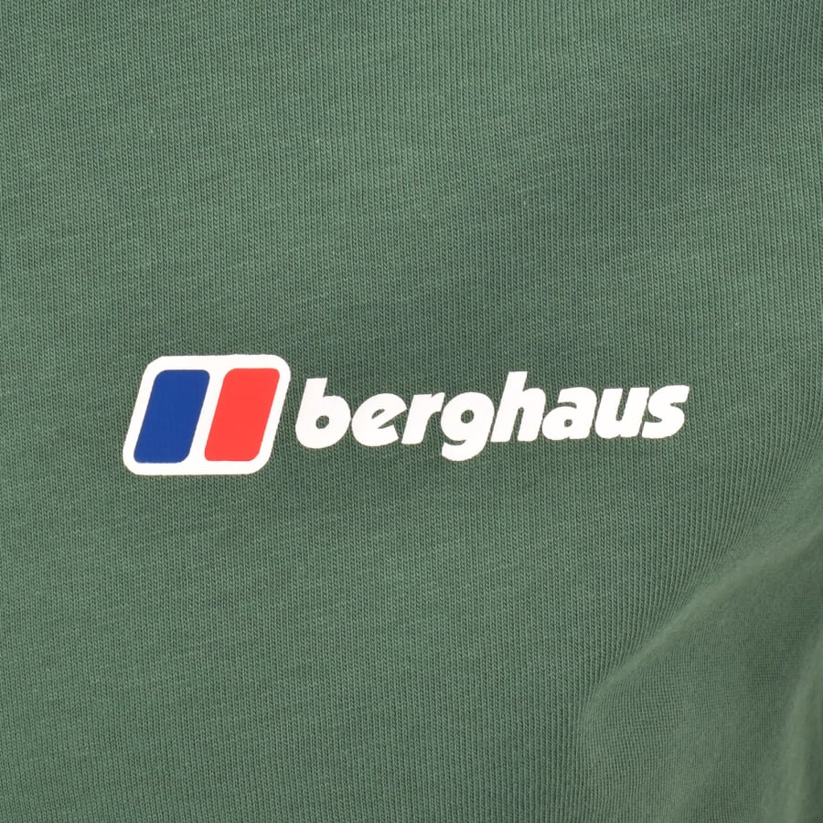 Image number 4 for Berghaus Front And Back Logo T Shirt Green