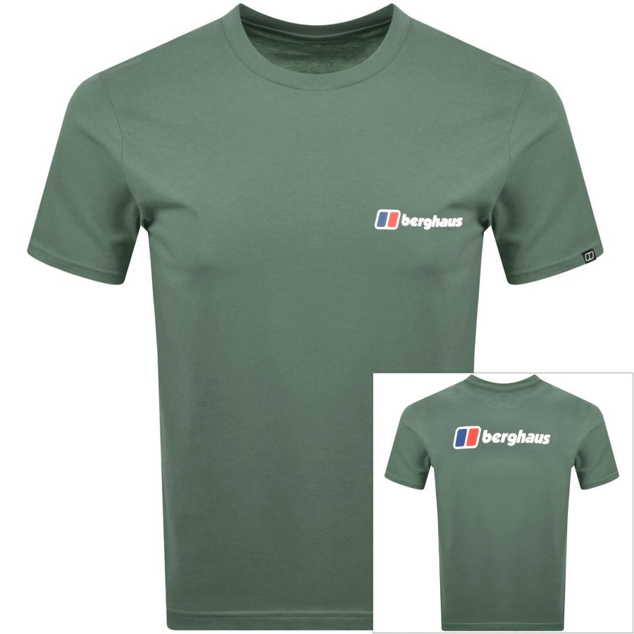 Image number 1 for Berghaus Front And Back Logo T Shirt Green