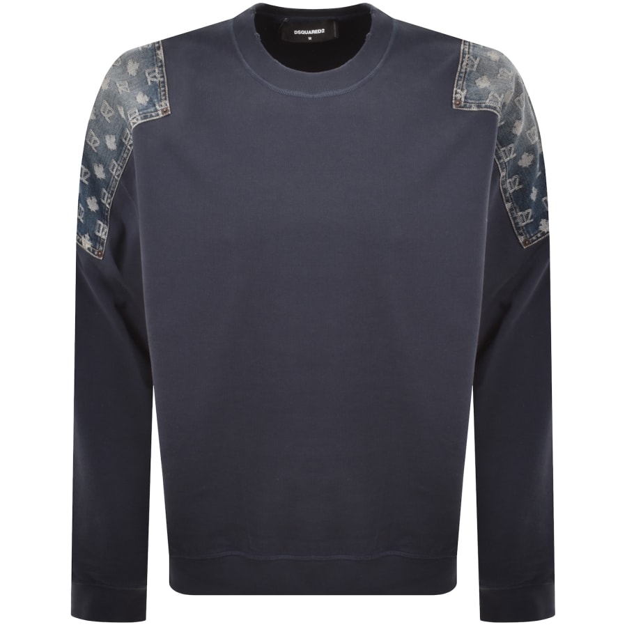 Image number 1 for DSQUARED2 Monogram Denim Sweatshirt Navy