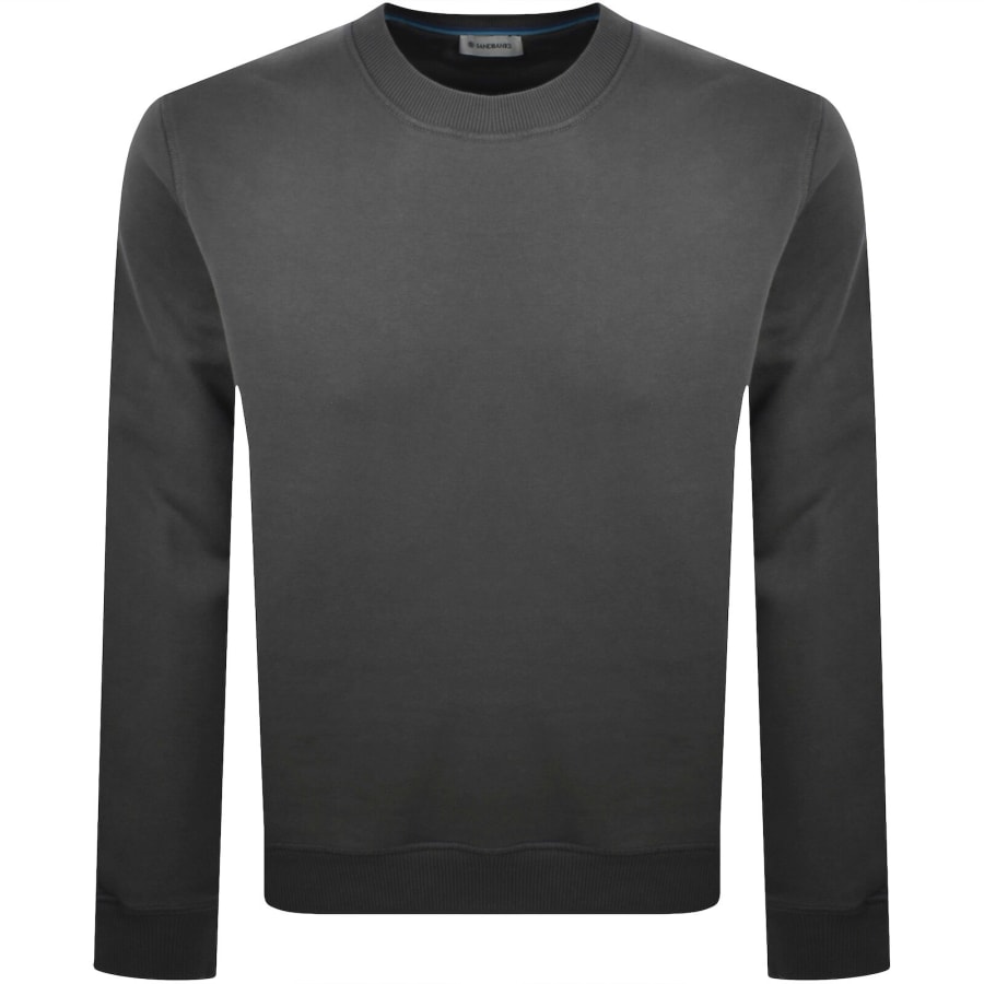 Image number 2 for Sandbanks Badge Logo Sweatshirt Grey