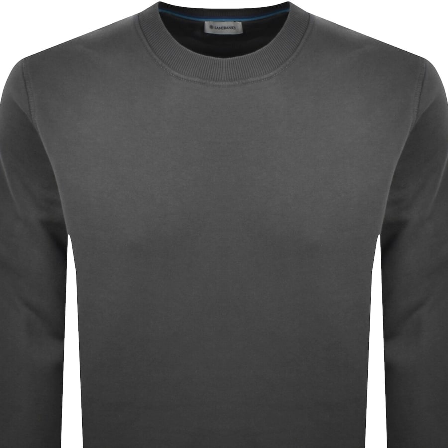 Image number 3 for Sandbanks Badge Logo Sweatshirt Grey