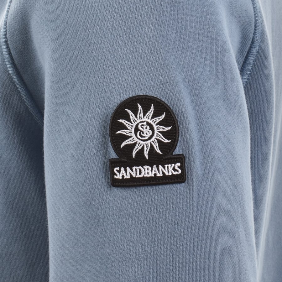 Image number 4 for Sandbanks Badge Logo Sweatshirt Blue
