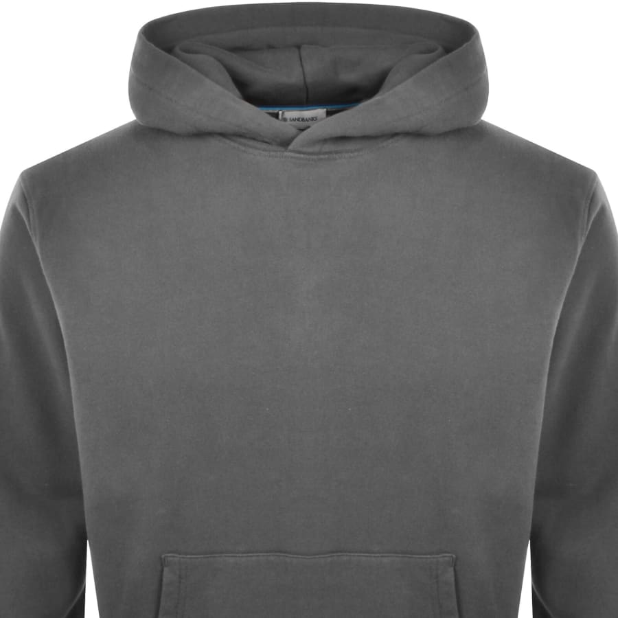 Image number 3 for Sandbanks Badge Logo Hoodie Grey