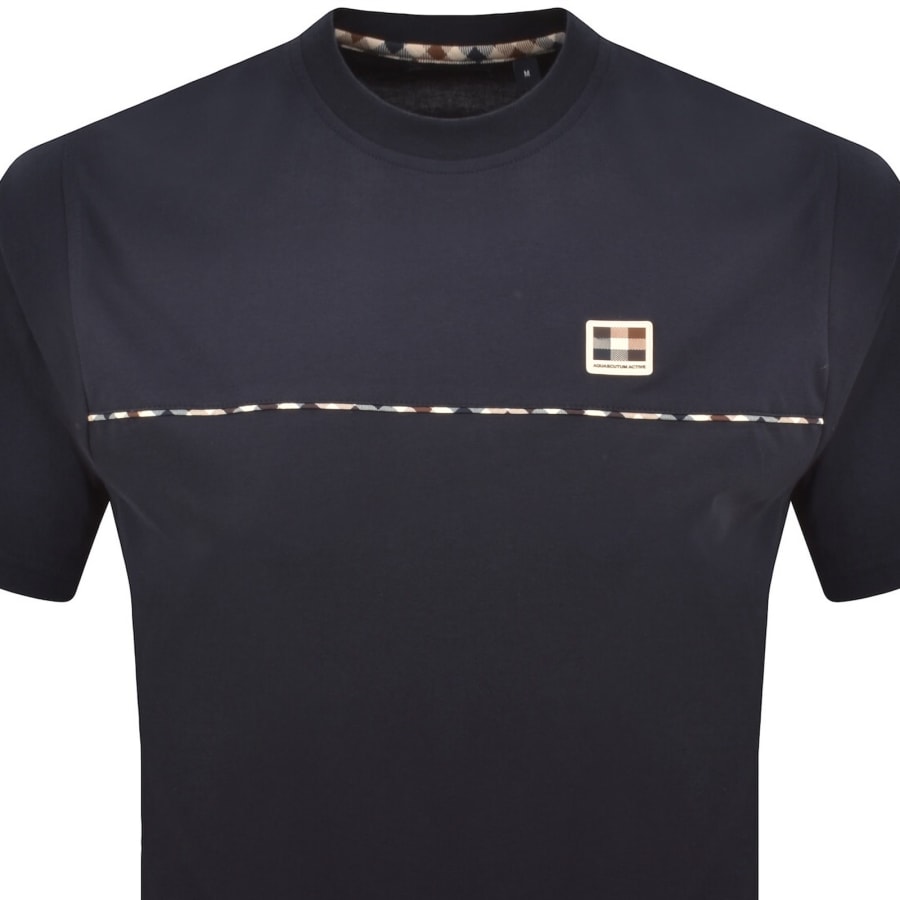 Image number 2 for Aquascutum Logo T Shirt Navy