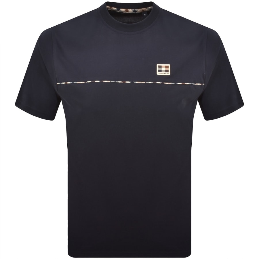 Image number 1 for Aquascutum Logo T Shirt Navy