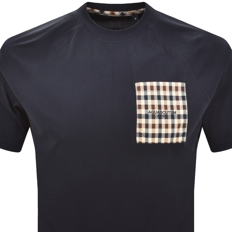 Image number 2 for Aquascutum Pocket T Shirt Navy