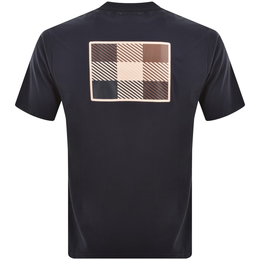Image number 5 for Aquascutum Back Graphic T Shirt Navy