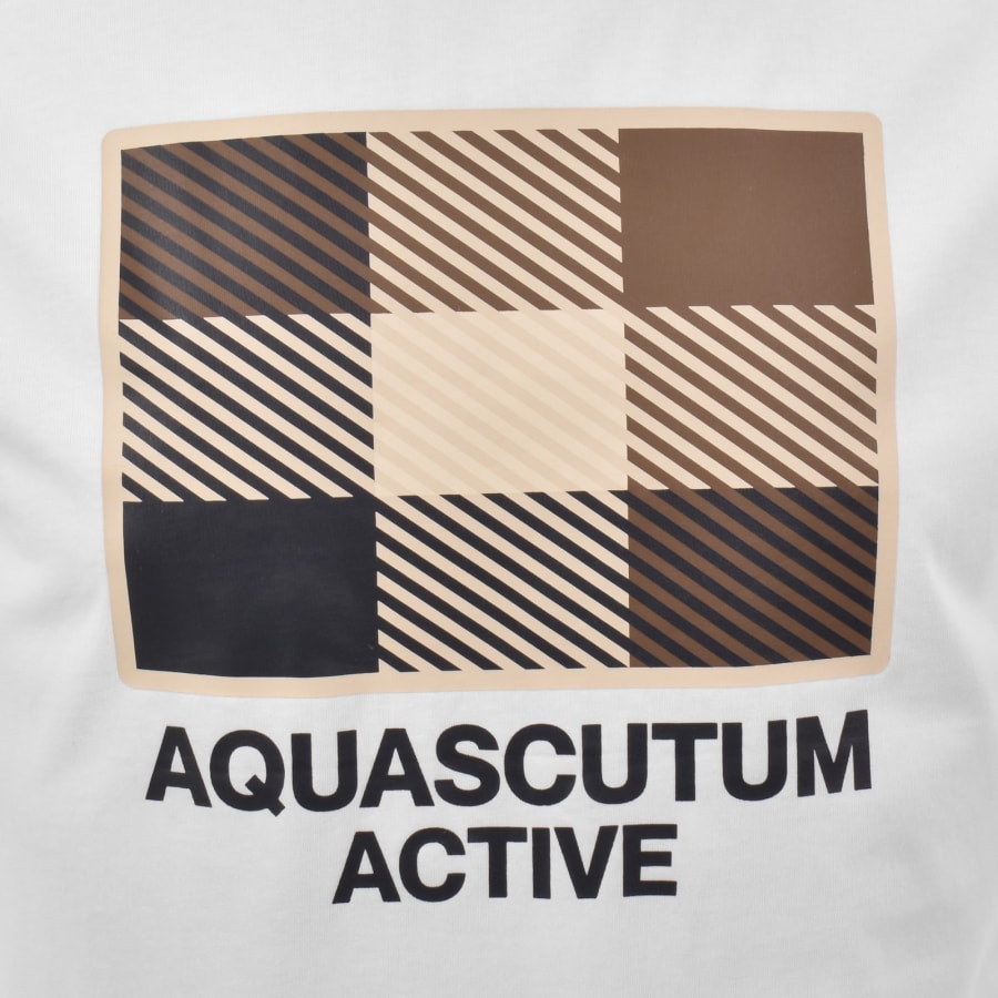 Image number 3 for Aquascutum Graphic T Shirt White