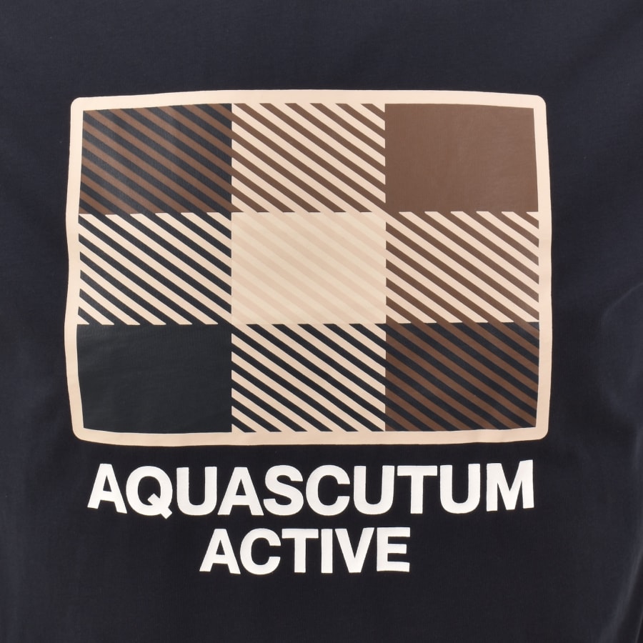 Image number 3 for Aquascutum Graphic T Shirt Navy