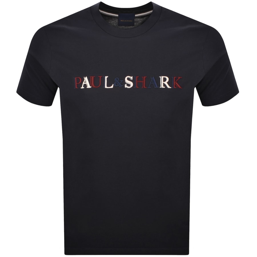 Image number 1 for Paul And Shark Logo T Shirt Navy