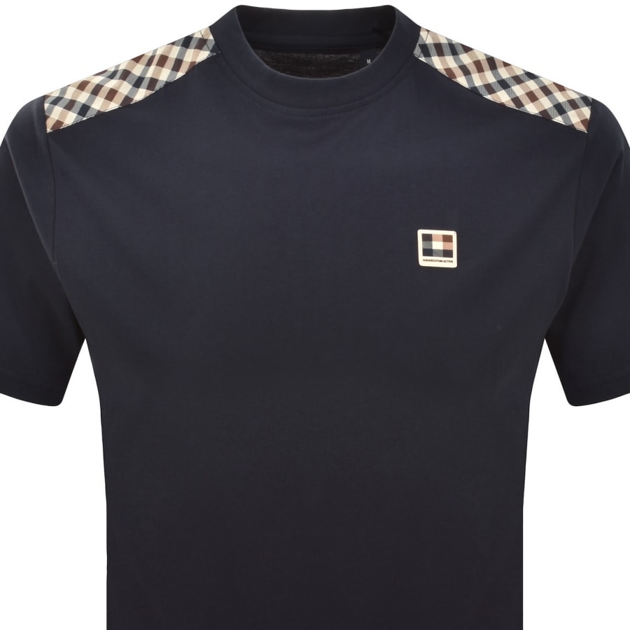 Image number 2 for Aquascutum Shoulder T Shirt Navy