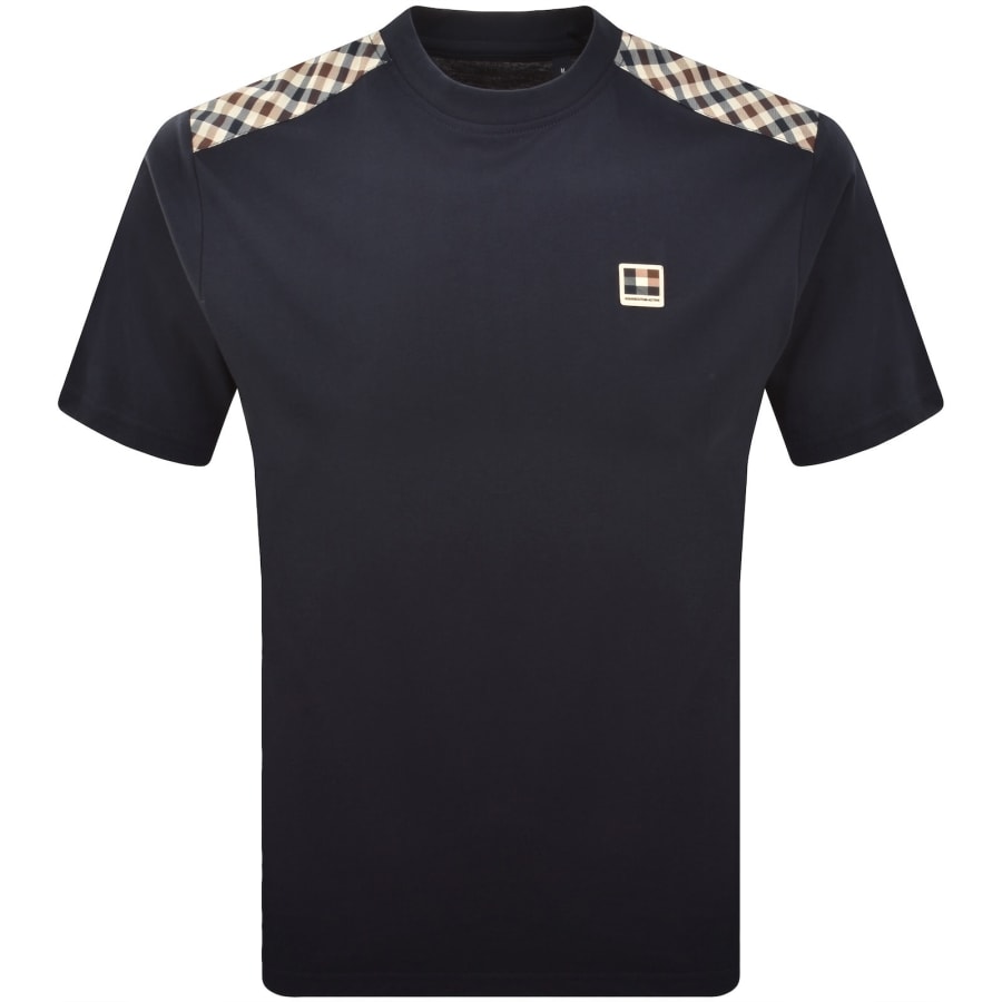Image number 1 for Aquascutum Shoulder T Shirt Navy