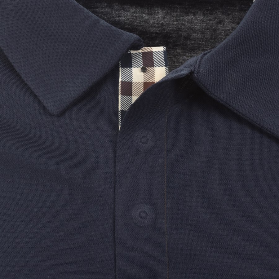 Image number 5 for Aquascutum Tech Jersey Polo T Shirt Navy