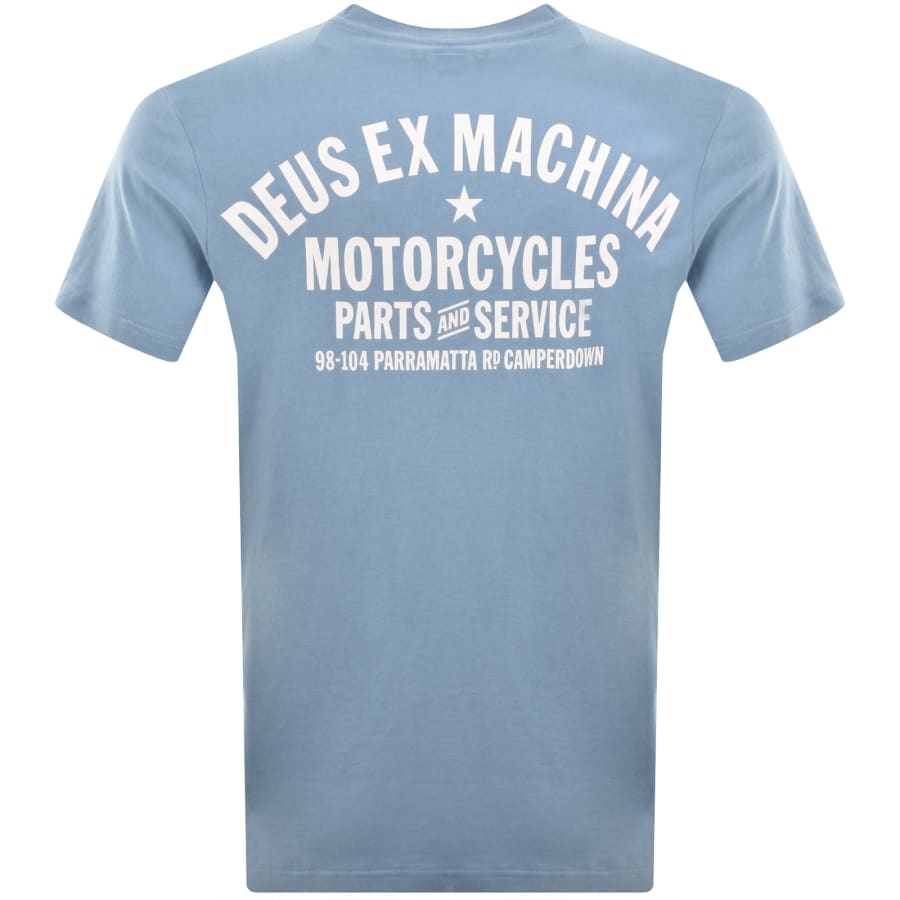 Image number 5 for Deus Ex Machina Camperdown Address T Shirt Blue