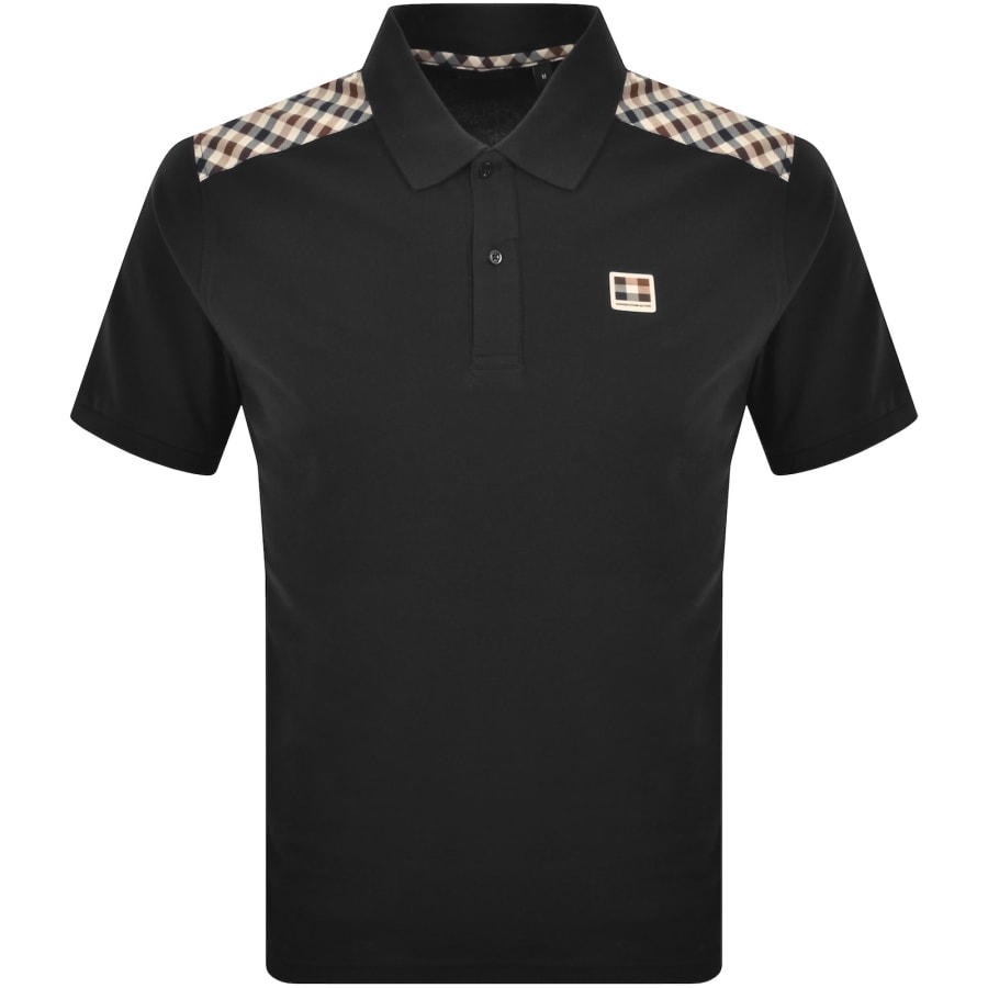 Image number 1 for Aquascutum Tech Jersey Polo T Shirt Black