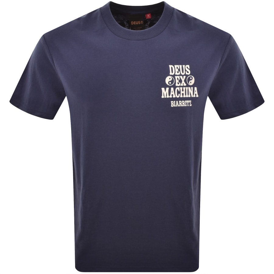 Image number 2 for Deus Ex Machina Biarritz Ceramic T Shirt Blue