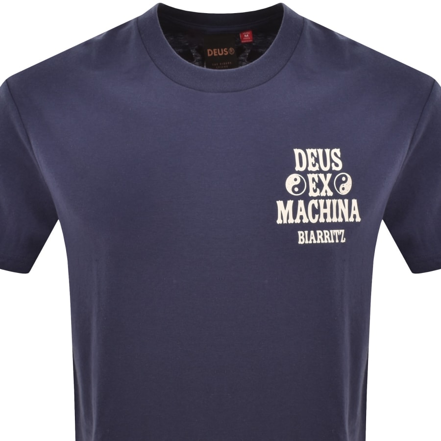 Image number 3 for Deus Ex Machina Biarritz Ceramic T Shirt Blue