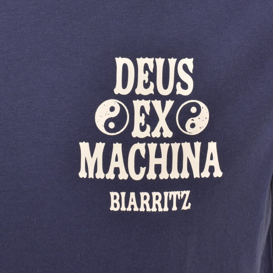 Image number 4 for Deus Ex Machina Biarritz Ceramic T Shirt Blue