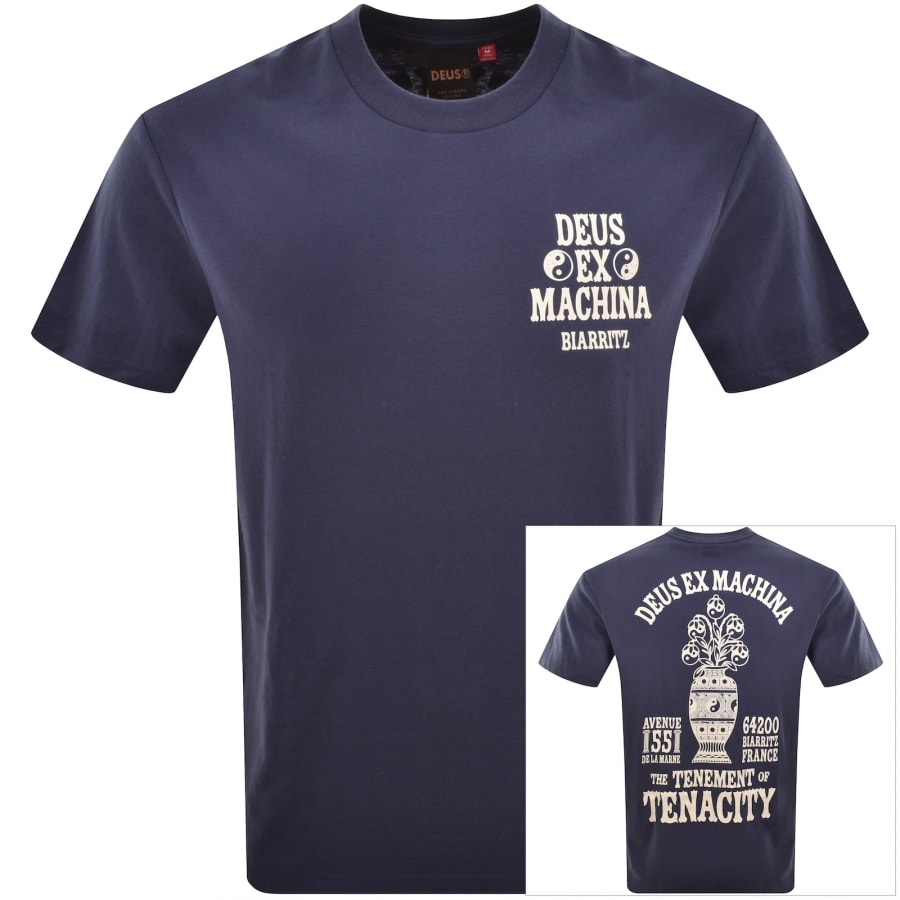 Image number 1 for Deus Ex Machina Biarritz Ceramic T Shirt Blue