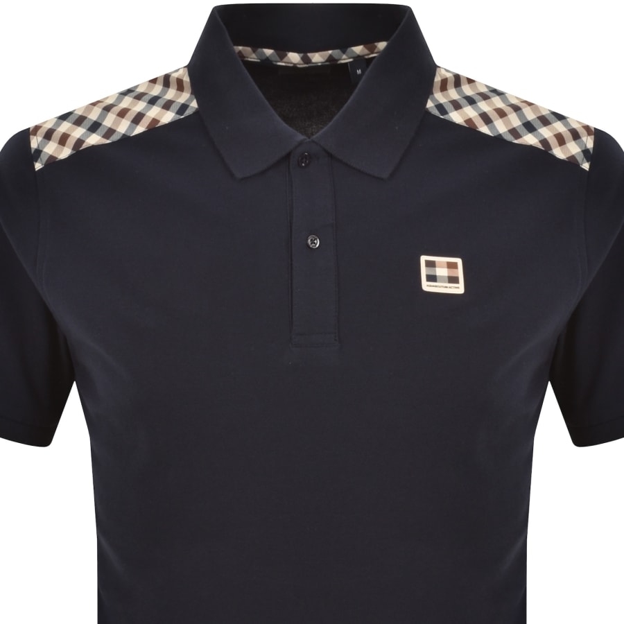 Image number 2 for Aquascutum Tech Jersey Polo T Shirt Navy