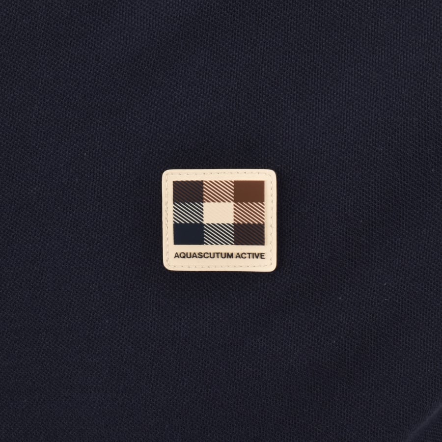 Image number 3 for Aquascutum Tech Jersey Polo T Shirt Navy