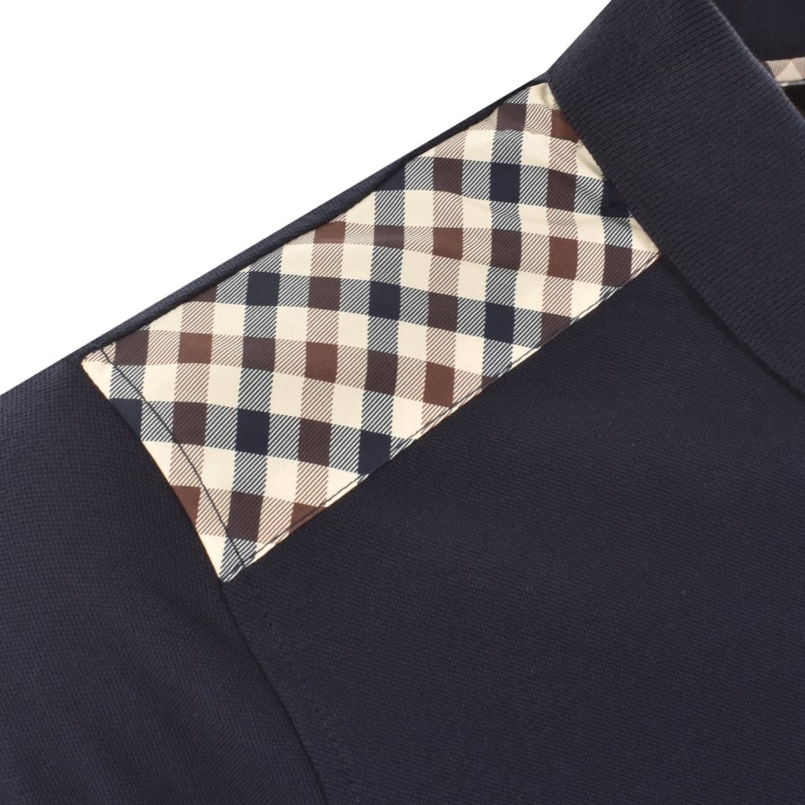 Image number 5 for Aquascutum Tech Jersey Polo T Shirt Navy