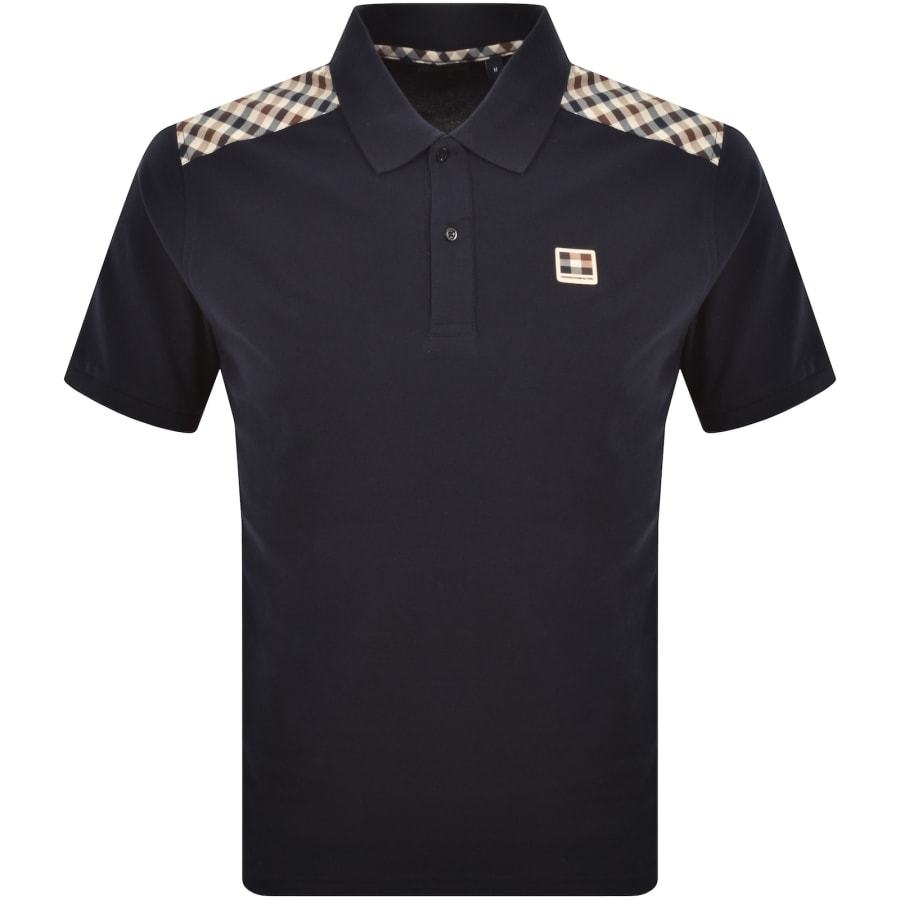 Image number 1 for Aquascutum Tech Jersey Polo T Shirt Navy