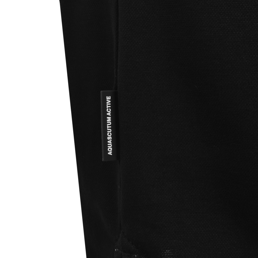 Image number 4 for Aquascutum Check Collar Polo T Shirt Black