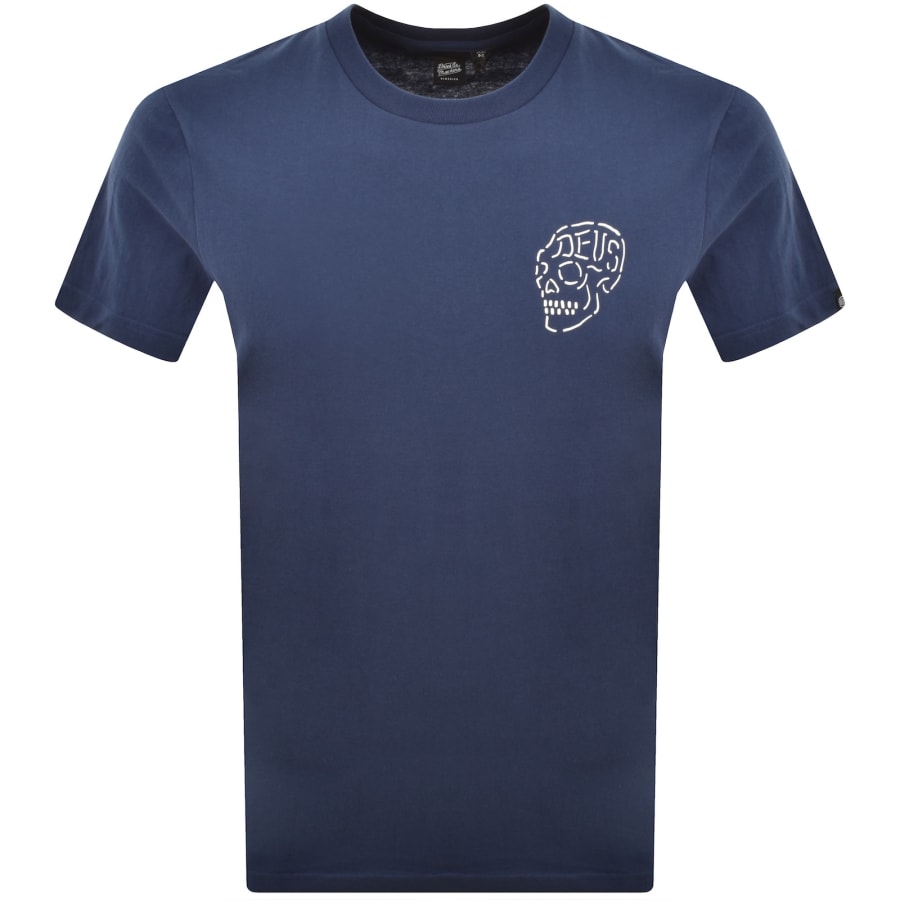Image number 2 for Deus Ex Machina Venice Skull T Shirt Blue