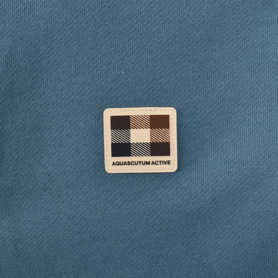 Image number 3 for Aquascutum Active Quarter Zip Fleece Blue