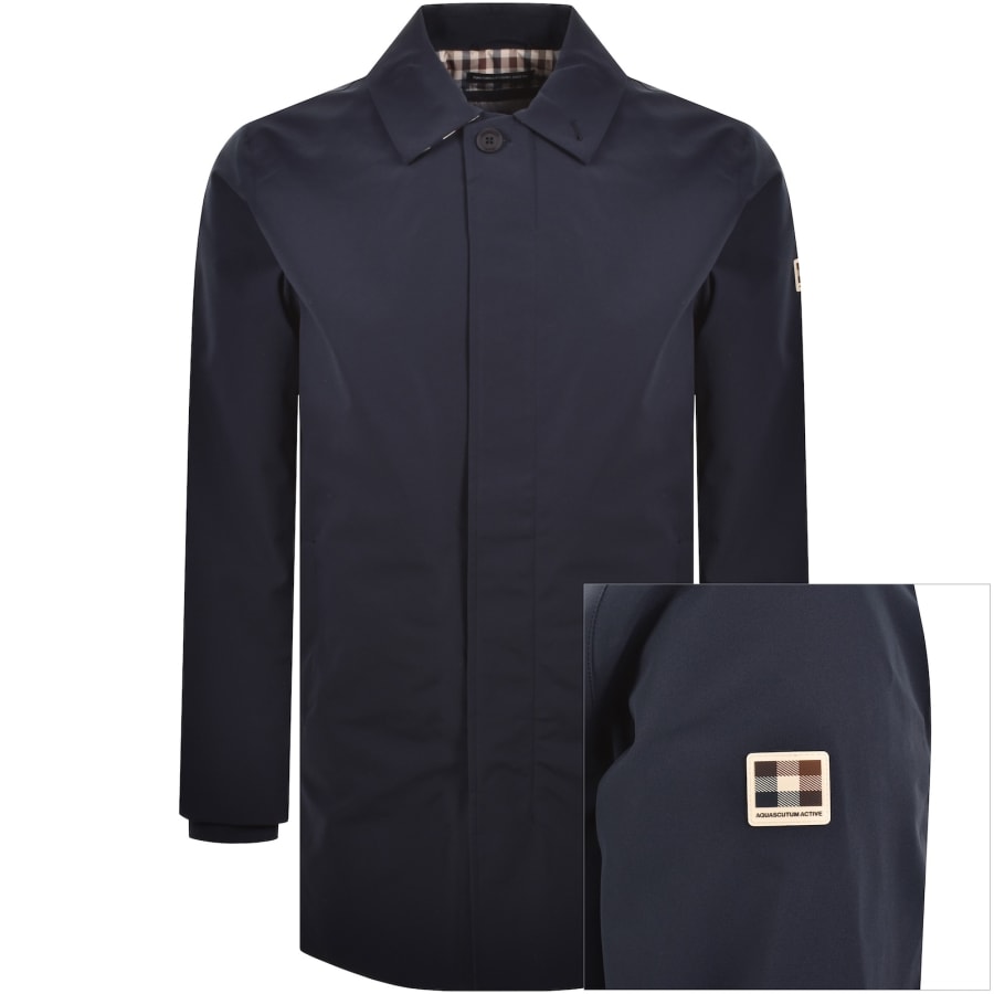 Image number 1 for Aquascutum Shell Hooded Jacket Navy