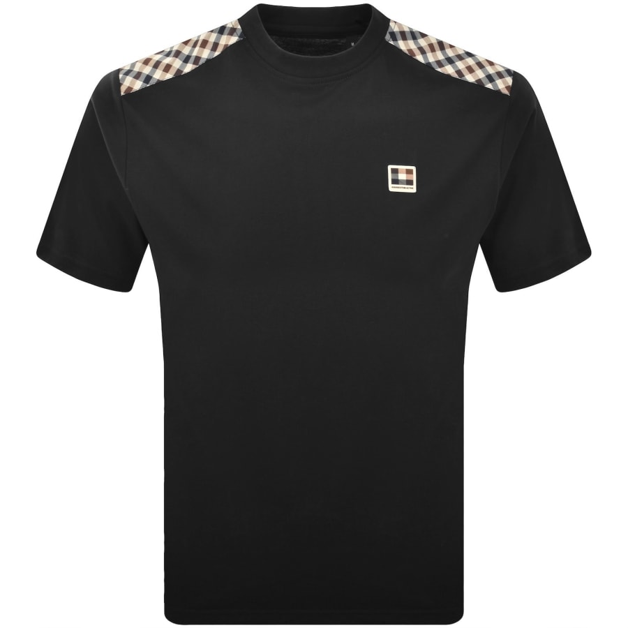 Image number 1 for Aquascutum Shoulder T Shirt Black