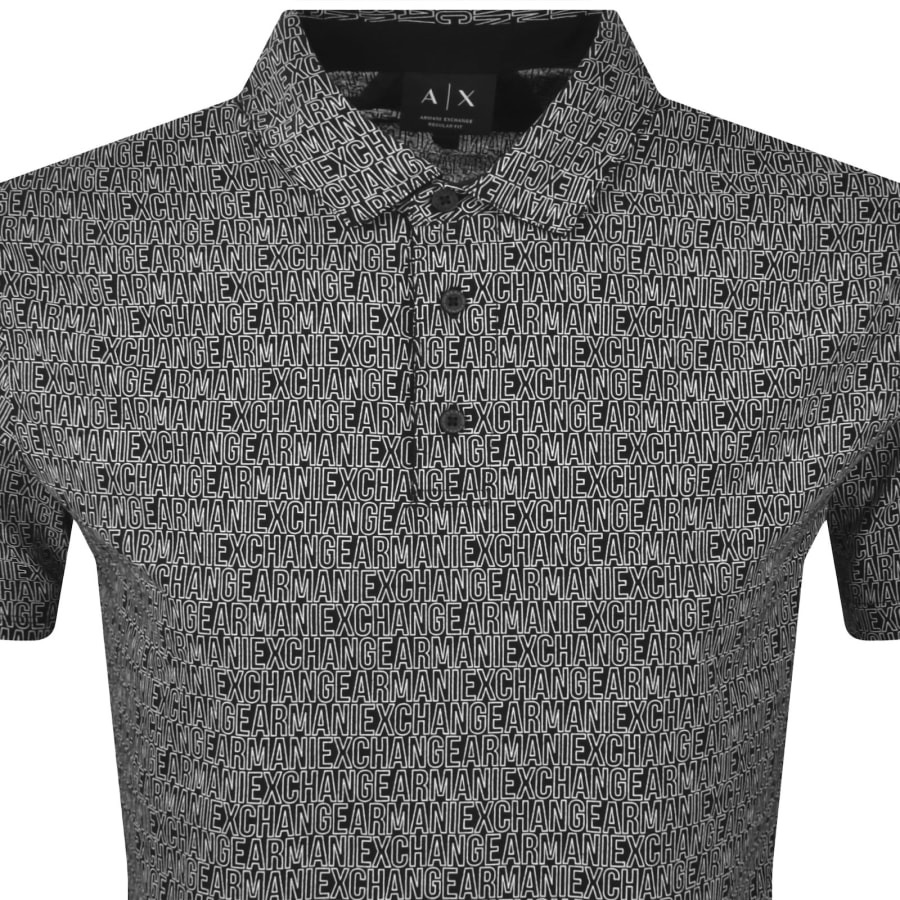 Image number 2 for Armani Exchange Polo T Shirt Black