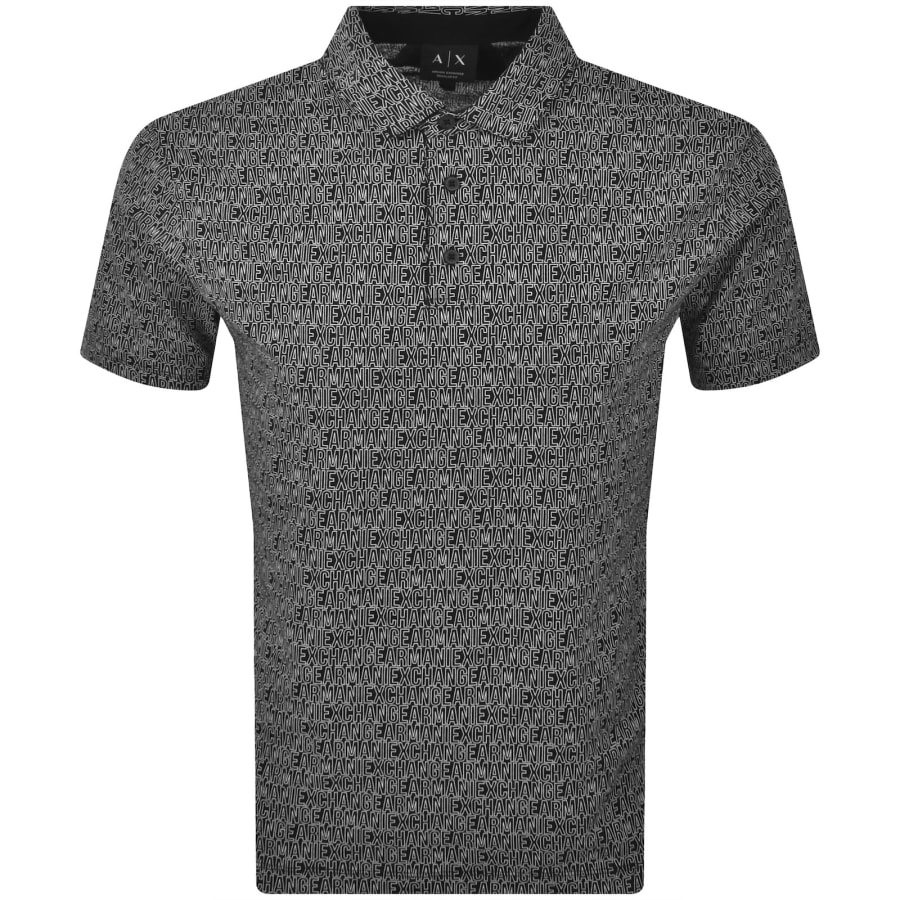 Image number 1 for Armani Exchange Polo T Shirt Black