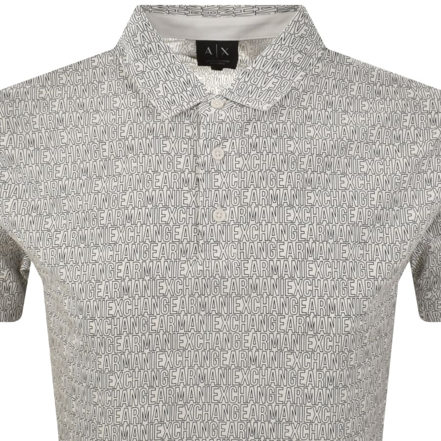 Image number 2 for Armani Exchange Polo T Shirt Off White