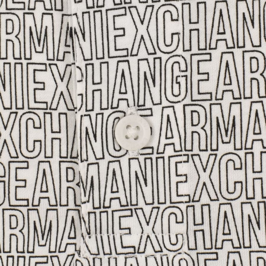 Image number 3 for Armani Exchange Polo T Shirt Off White